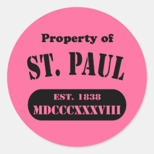 Egendom i St. Paul Runt Klistermärke