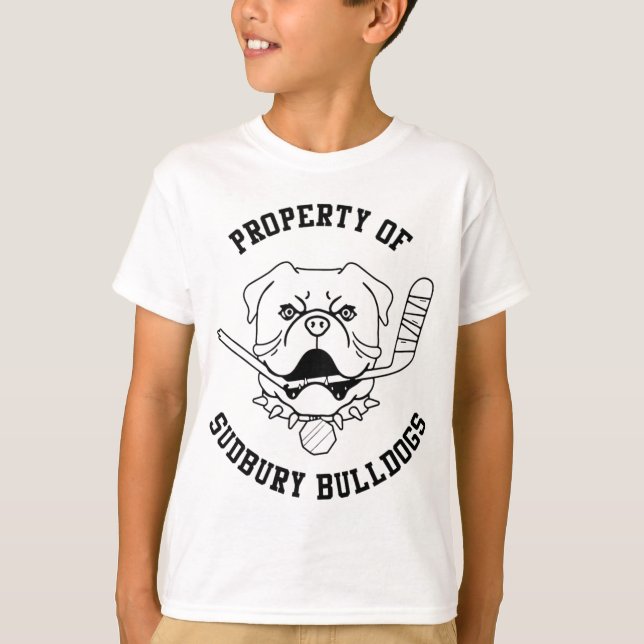 Egendom i Sudbury Bulldog Funny T Shirt (Framsida)