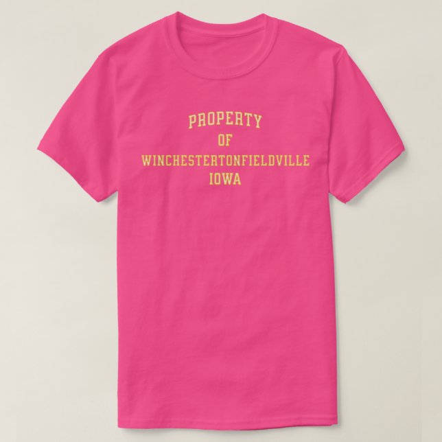 Egendom i Winchestertonfältdville Iowa TShirt T Shirt (Design framsida)