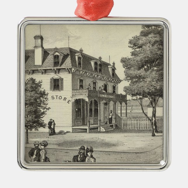 Egendom i Wm V Reid, Villa Park, NJ Julgransprydnad Metall (Framsidan)