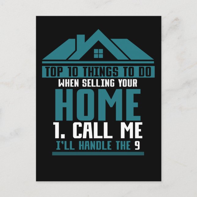 Egendom Invenstor Best Real Gods Agent Vykort (Framsida)