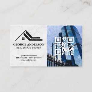 Egendom Logotyp   QR-kod   Kommersiell Byggnad Visitkort