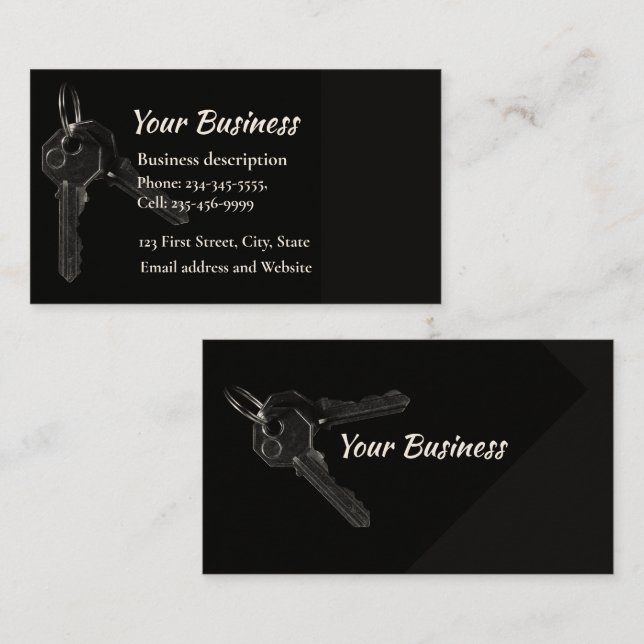 Egendom Management, Åtgärda Handymannen Locksmith Visitkort (Fram/baksida)