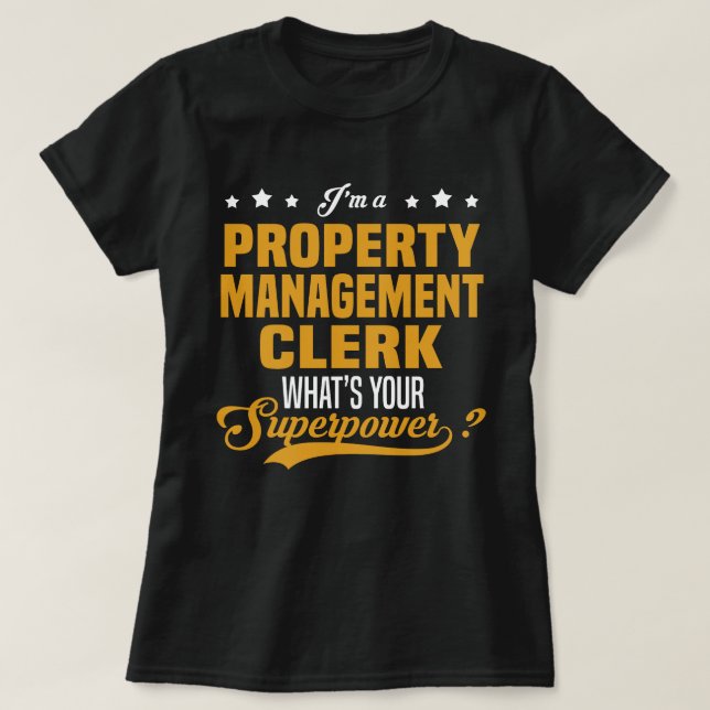 Egendom Management Clerk T Shirt (Design framsida)