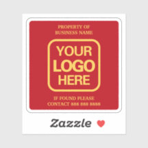 Egendom of Business Logotyp Simple Modern Red Guld