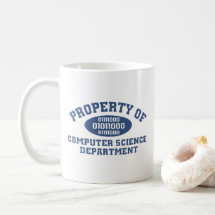 Egendom of Computer Science Department (blått) Kaffemugg