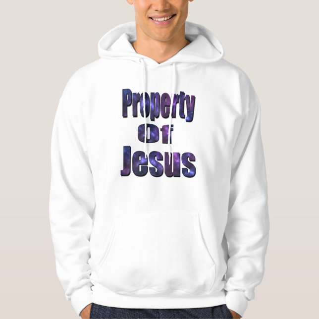 Egendom of Jesus, Religiösa Logotyp, Hoodie (Framsida)