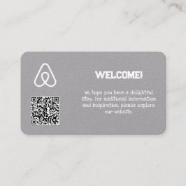 🏠 Egendom Owner Airbnb Anpassningsbar QR Visitkort