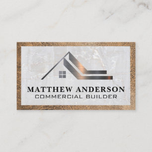 Egendom Real Gods Logotyp Marble Leather Visitkort