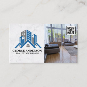 Egendom Realtor   Levande rum   QR-streckkod Visitkort