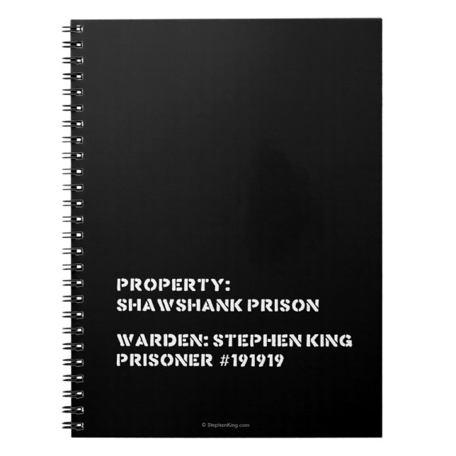 Egendom: Shawshank fängelse Anteckningsbok (Framsidan)