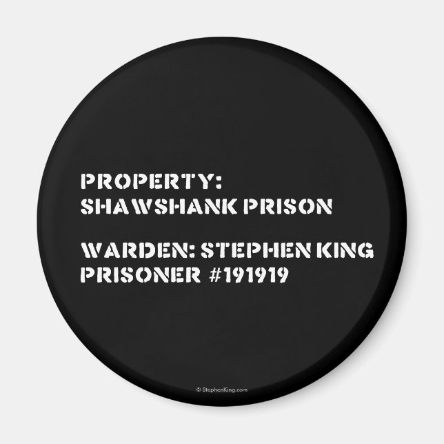 Egendom: Shawshank-fängelset Magnet (Framsidan)