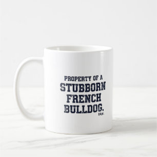 Egendom till en envis fransk bulldogg Vintage Desi Kaffemugg