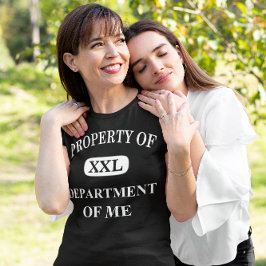 Egendom vid Department of Me XXL Women's Black T Shirt