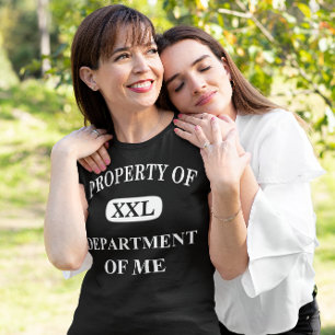 Egendom vid Department of Me XXL Women's Black T Shirt