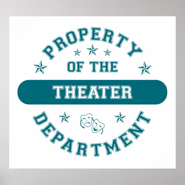 Egendom vid teaterdepartementet poster (Framsidan)