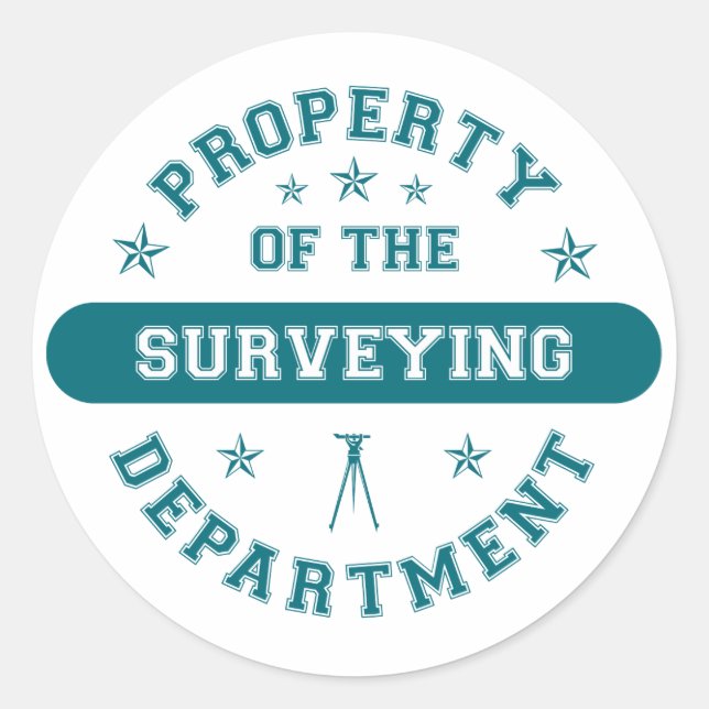 Egendom vid undersökningsavdelningen runt klistermärke (Framsida)