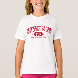 Egendomen av de dubbla siffrorna klubbar den 10th t-shirt