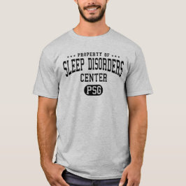Egendomen av sömnoordningar centrerar tee shirt