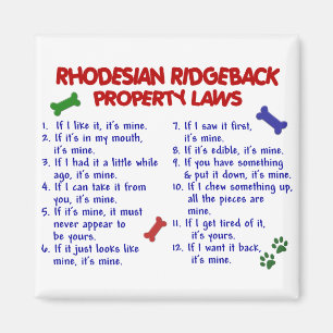 Egendomlagar 2 för RHODESIAN RIDGEBACK Magnet