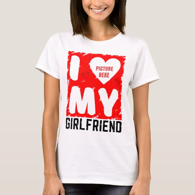 EGENFOTO JAG ÄLSKAR MIN FLIKVÄNS RELATION  T SHIRT (Framsida)
