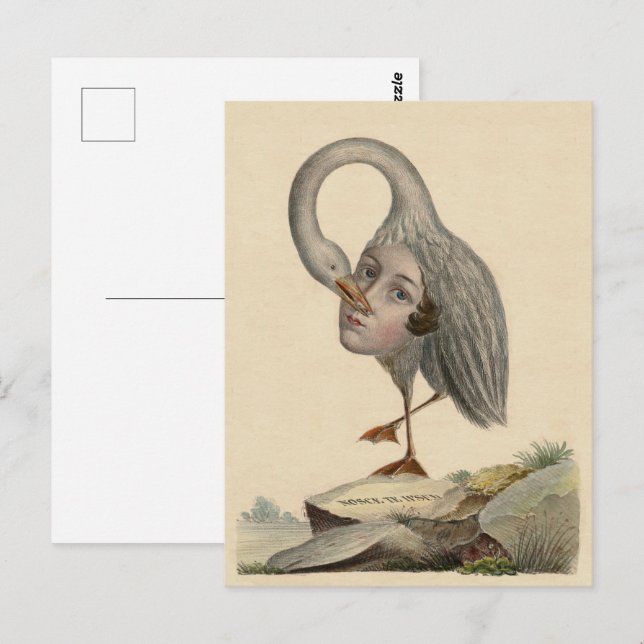 Egenkänningens unika antika symbol Poste Vykort (Fram/baksida)