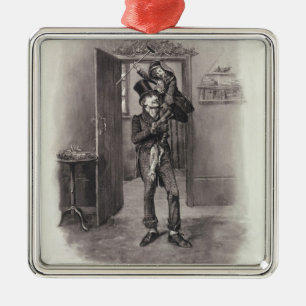 Egennamn Cratchit och mycket små Tim, från Julgransprydnad Metall