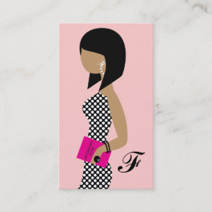 Egennamn för möte bok för 311 Fashionista rosa Visitkort