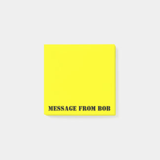 Egennamn noterar Dayglow gult 3 x 3 Post-it Block