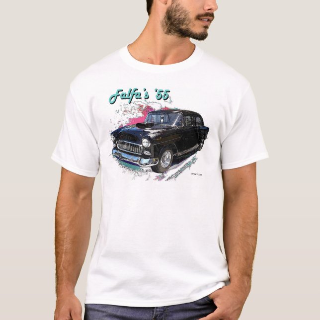 EgennamnFalfas '55 Bel Air från amerikangrafitti T-shirt (Framsida)