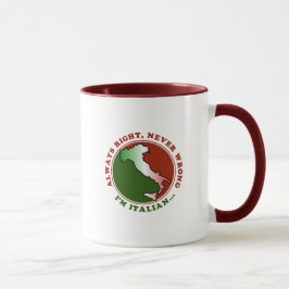 Egensinnig italiensk rolig mugg