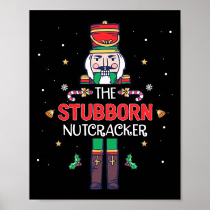 Egensinnig nötknäppare Rolig jul Familj Matchande Poster