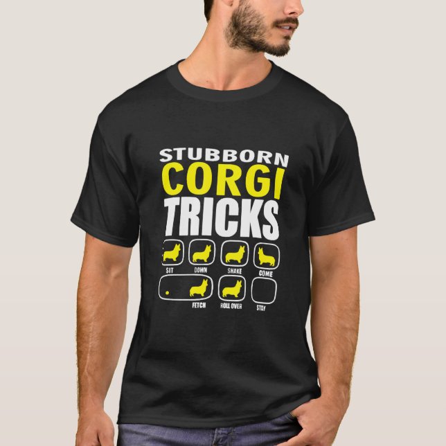 Egensinniga Corgi-trick T Shirt (Framsida)