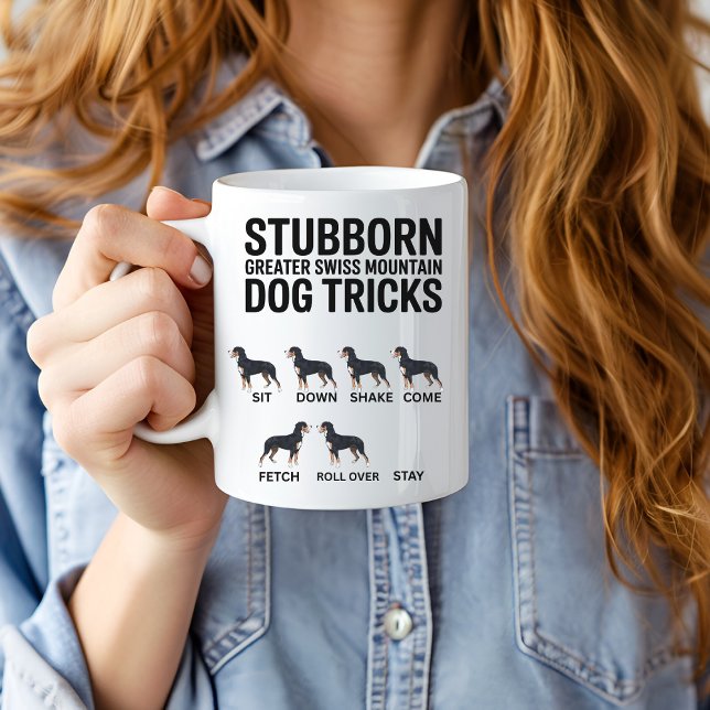 Egensinniga Greater Swiss Mountain Dog Trix, Rolig Kaffemugg (Skapare uppladdad)