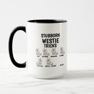 Egensinniga Westie-trick, rolig West Highland Whit Mugg