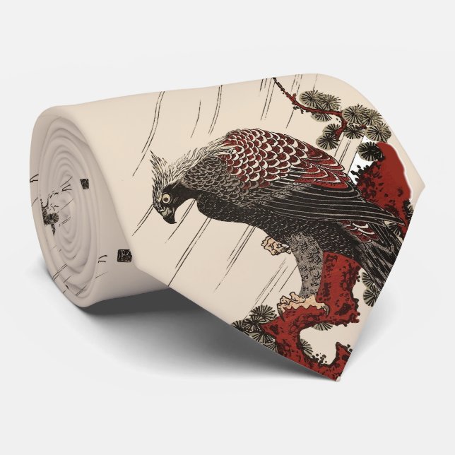 EGENSKAP OM GRÄS GREN I RAIN Ukiyoe Slips (Rullad)