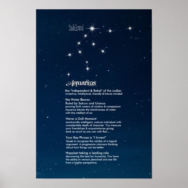 Egenskaper hos akvarier Poster (Framsidan)