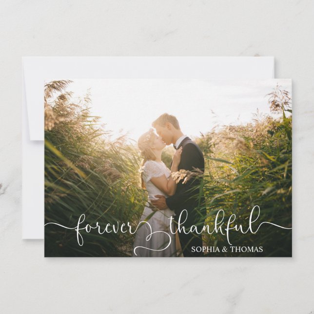 Egentlig Bröllop-Tack Heart-FOTO Kort (Framsida)