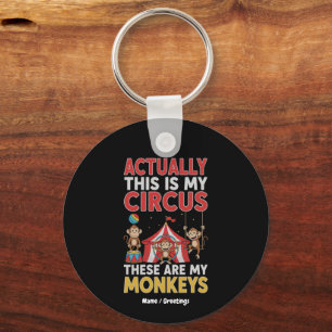 Egentligen är det här min cirkus Roligt citat för Nyckelring