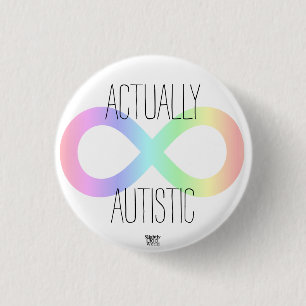 "Egentligen autistisk" neurodiversitet Regnbåge/ Knapp