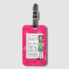 Egentligen?! Gillar denna rosa märkrelook ditt Bagagebricka