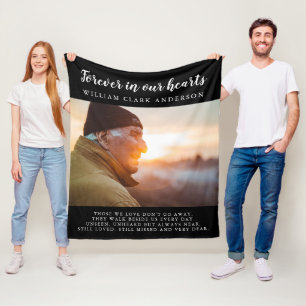 Egentligen i vår Hearts Photo Dikt Tribute Blanke Fleecefilt