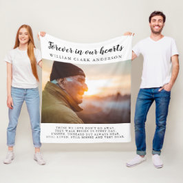 Egentligen i vår Hearts Photo Dikt Tribute Blanket Fleecefilt
