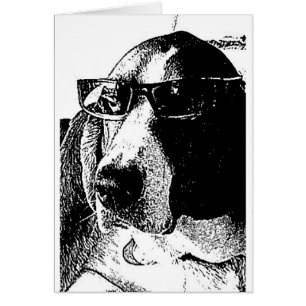 Egentligen kall bassethund hälsningskort