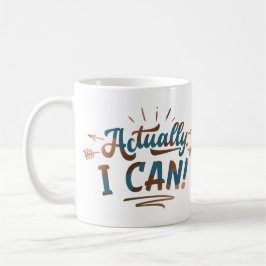 Egentligen Kan Jag Motivations Text Teal Brons Gul Kaffemugg