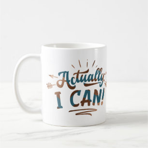Egentligen Kan Jag Motivations Text Teal Brons Gul Kaffemugg