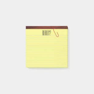 "Egentligen?", Lagligt vaddera på skrivbords- Post-it Block