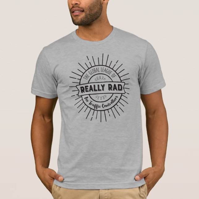 Egentligen Rad-flygtrafikkontrollanter - svart Tee Shirt (Framsida)