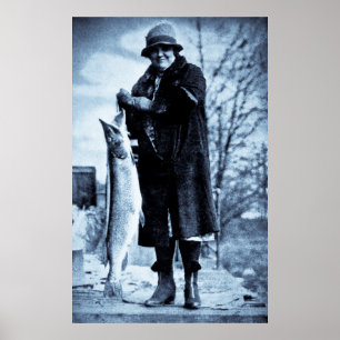 Egentligen stor forell för fiske för poster