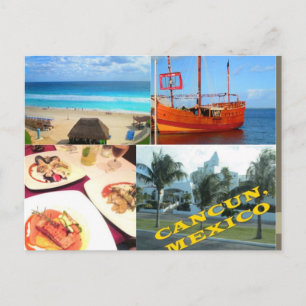 EGENUTFORMADE POSTKORT - CANCUN KOLLAGE 1 VYKORT